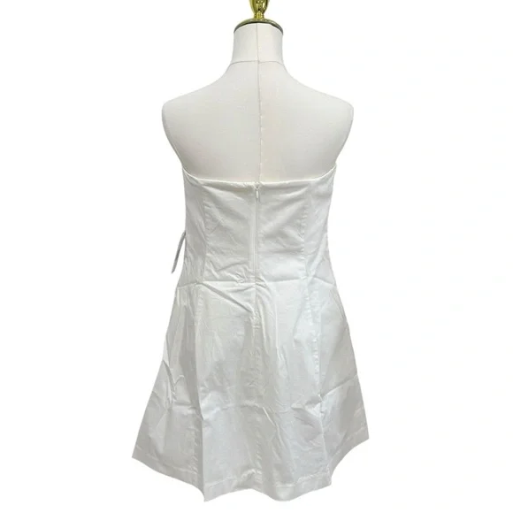 Mestiza New York Alba Cotton Sateen Strapless Flower Mini A-Line Dress SZ 8 NWT - Picture 10 of 16